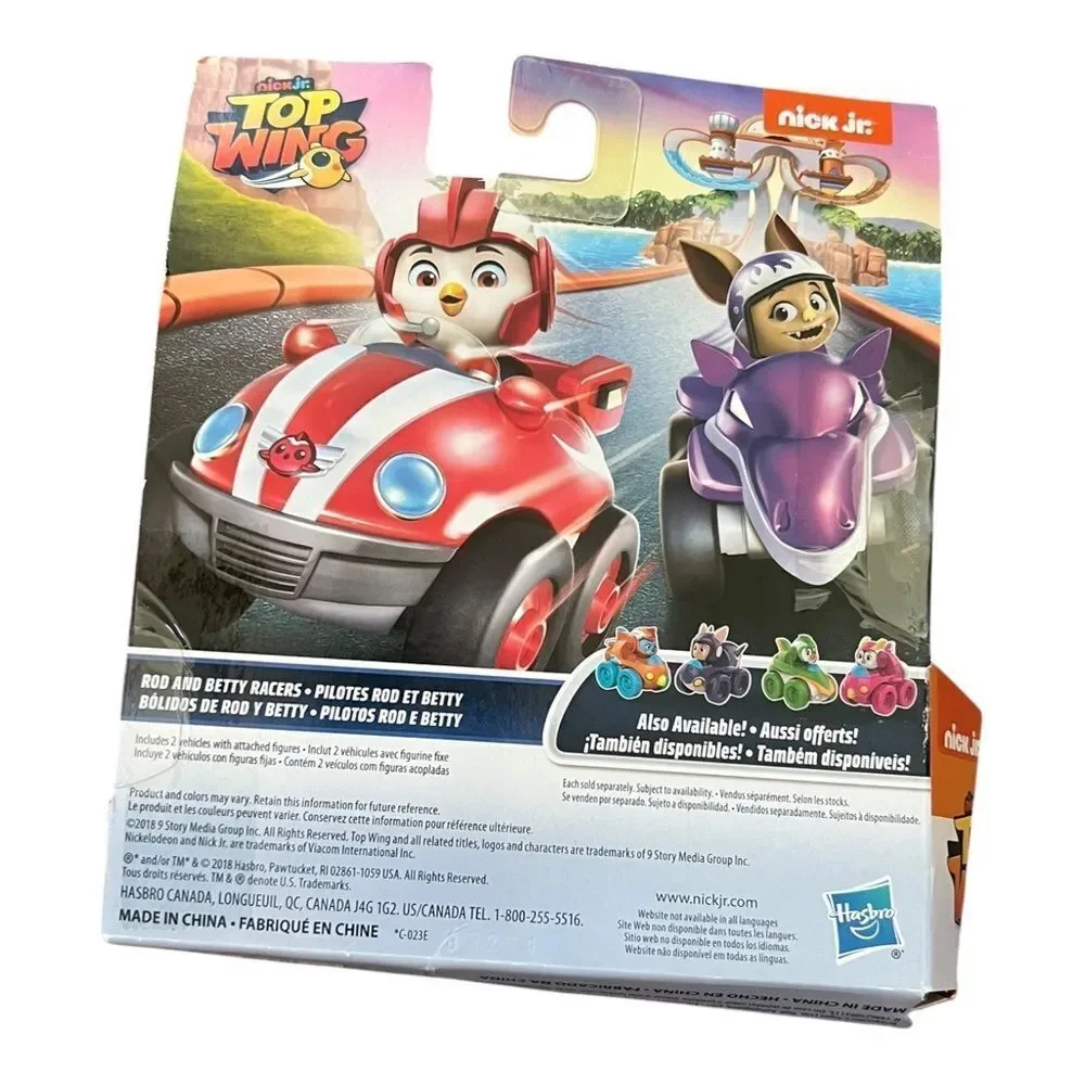 Top Wing Rod & Betty Bat Racers Toy Cars Set Nick Jr. New